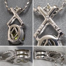 画像5: K18WGスフェーンダイヤモンドペンダント 2.54 D0.18 5.7g AJ付45cm (5)