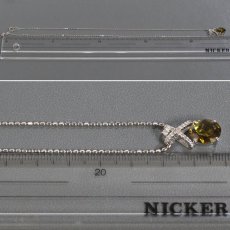 画像8: K18WGスフェーンダイヤモンドペンダント 2.54 D0.18 5.7g AJ付45cm (8)