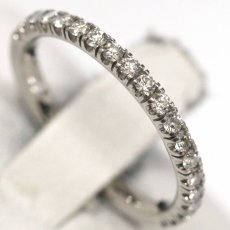 画像4: Pt950 エタンセル ドゥ カルティエ ウェディングリング セミパヴェセッティング(B4221948)2.7g #7.5(#48)内外箱 保証書 (4)