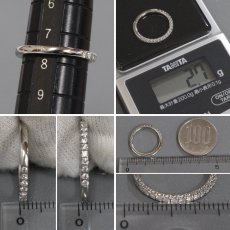 画像8: Pt950 エタンセル ドゥ カルティエ ウェディングリング セミパヴェセッティング(B4221948)2.7g #7.5(#48)内外箱 保証書 (8)