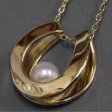 画像3: ミキモト K18パールペンダント 馬蹄モチーフ 7.3g 42cm (3)