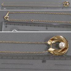 画像9: ミキモト K18パールペンダント 馬蹄モチーフ 7.3g 42cm (9)