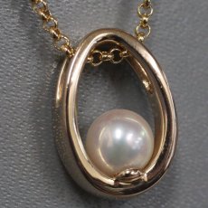 画像1: ミキモト K18パールペンダント 7.1g 42cm (1)