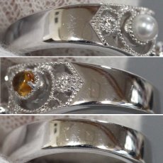 画像6: ミキモト K18WGパールアメジストシトリンダイヤモンドリング 7.6g #11 (6)