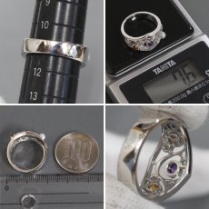 画像8: ミキモト K18WGパールアメジストシトリンダイヤモンドリング 7.6g #11 (8)