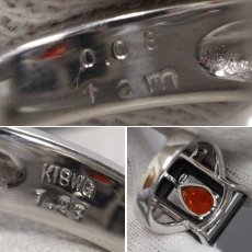 画像6: 田村宗敬/tam K18WGオニキスファイヤーオパールダイヤモンドリング FO1.230 D0.08 10.6g #16 (6)