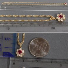 画像8: K18ルビーダイヤモンドペンダント R0.51 D0.53 3.9g 40cm ソーティング (8)