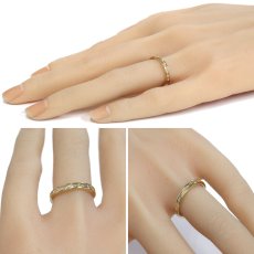 画像10: K18バゲットカットダイヤモンドリング ハーフエタニティ D0.33 2.2g #11.5 (10)