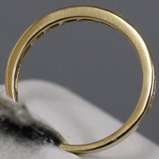 画像5: K18バゲットカットダイヤモンドリング ハーフエタニティ D0.33 2.2g #11.5 (5)