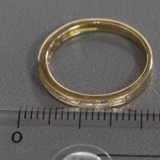画像8: K18バゲットカットダイヤモンドリング ハーフエタニティ D0.33 2.2g #11.5 (8)