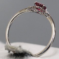 画像4: Pt900非加熱ピジョンブラッドルビーダイヤモンドリング R0.61 D0.05 2.3g #12 AIGS鑑別書 (4)