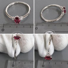 画像8: Pt900非加熱ピジョンブラッドルビーダイヤモンドリング R0.61 D0.05 2.3g #12 AIGS鑑別書 (8)