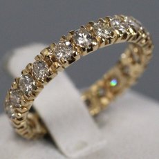 画像1: K18ダイヤモンドリング フルエタニティ D1.04 2.1g #9 (1)