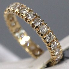 画像2: K18ダイヤモンドリング フルエタニティ D1.04 2.1g #9 (2)