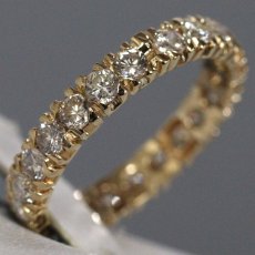 画像3: K18ダイヤモンドリング フルエタニティ D1.04 2.1g #9 (3)