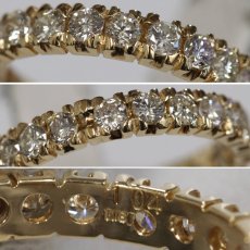 画像5: K18ダイヤモンドリング フルエタニティ D1.04 2.1g #9 (5)