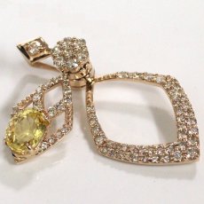 画像3: K18PGイエロートルマリンダイヤモンドペンダントトップ T1.04 D0.80 3.9g (3)