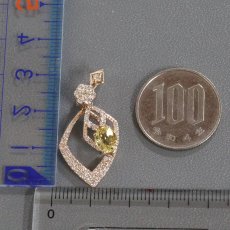 画像8: K18PGイエロートルマリンダイヤモンドペンダントトップ T1.04 D0.80 3.9g (8)