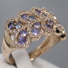 画像3: K18PGサファイアダイヤモンドリング S1.02 D0.40 6.0g #13 (3)