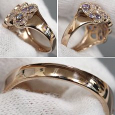 画像6: K18PGサファイアダイヤモンドリング S1.02 D0.40 6.0g #13 (6)