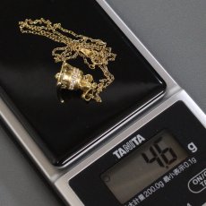 画像10: ミキモト K18 ダイヤモンド ペンダント ベルモチーフ D0.15 4.6g 40cm (10)