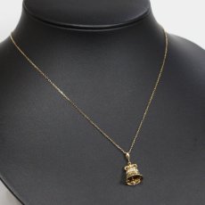 画像6: ミキモト K18 ダイヤモンド ペンダント ベルモチーフ D0.15 4.6g 40cm (6)