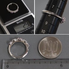 画像8: ポンテヴェキオ K18WG ピンクサファイア ダイヤモンド リング フラワーモチーフ PS0.28 D0.20 2.9g #8 (8)