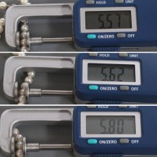 画像4: タサキ パール2連ブレスレット シルバー金具 パール5.5-5.8mm 17.1g 内径16cm (4)