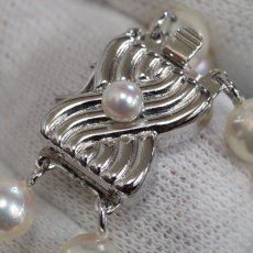画像5: タサキ パール2連ブレスレット シルバー金具 パール5.5-5.8mm 17.1g 内径16cm (5)