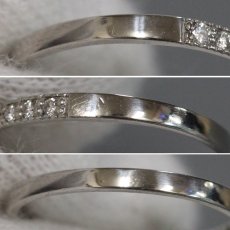 画像6: Pt900ダイヤモンドリング リボンモチーフ D0.145 D0.15 2.0g #9 (6)