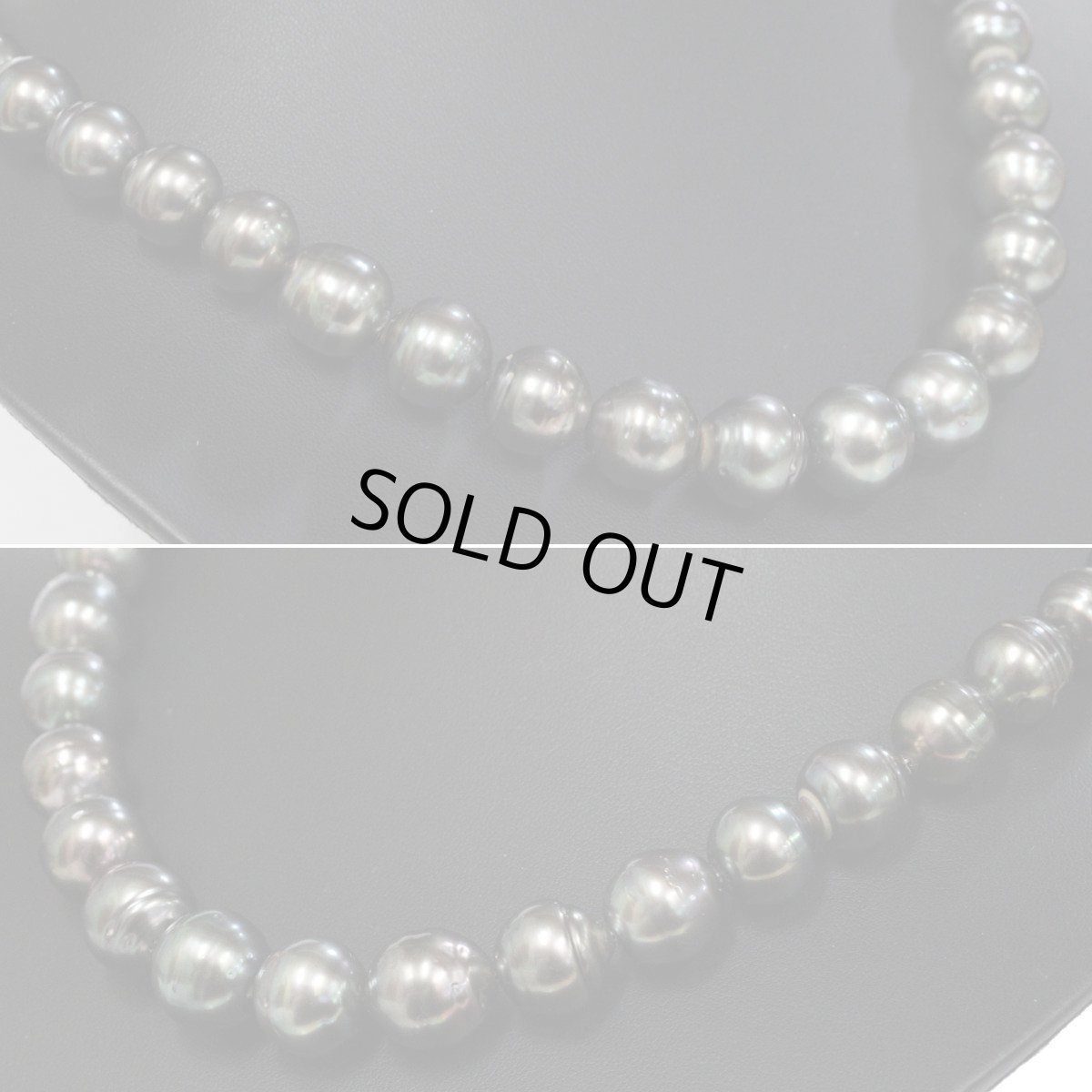 画像3: バロックブラックパールネックレス シルバー金具 10.3-14.2mm 46cm 91g (3)