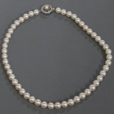 画像2: パールネックレス シルバー金具  8.1-8.5mm 43cm 43.1g (2)