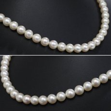 画像3: パールネックレス シルバー金具  8.1-8.5mm 43cm 43.1g (3)