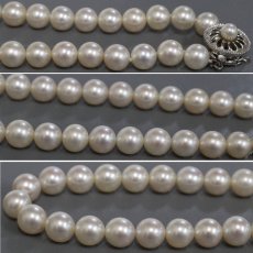 画像4: パールネックレス シルバー金具  8.1-8.5mm 43cm 43.1g (4)