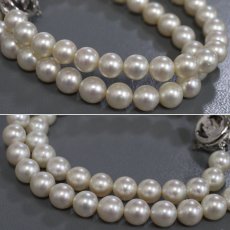 画像6: パールネックレス シルバー金具  8.1-8.5mm 43cm 43.1g (6)