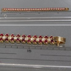 画像8: K18ルビーダイヤモンドブレスレット  D3.88 R9.98 33g 17.5cm (8)
