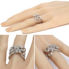 画像10: K18WG ダイヤモンドリング スプリットシャンク D0.38 D1.00 11.6g #13 (10)