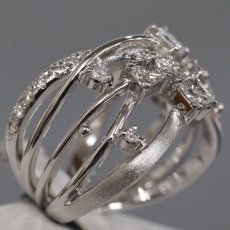 画像3: K18WG ダイヤモンドリング スプリットシャンク D0.38 D1.00 11.6g #13 (3)