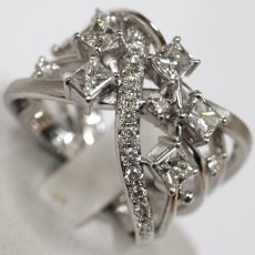 画像4: K18WG ダイヤモンドリング スプリットシャンク D0.38 D1.00 11.6g #13 (4)