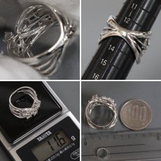 画像8: K18WG ダイヤモンドリング スプリットシャンク D0.38 D1.00 11.6g #13 (8)