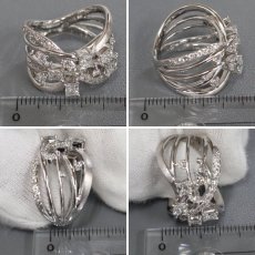 画像9: K18WG ダイヤモンドリング スプリットシャンク D0.38 D1.00 11.6g #13 (9)
