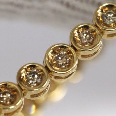 画像4: K18ダイヤモンドテニスブレスレット D1.00 8.3g 内径17.5cm (4)