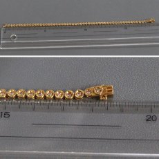 画像7: K18ダイヤモンドテニスブレスレット D1.00 8.3g 内径17.5cm (7)