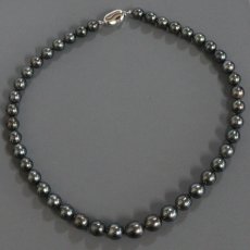 画像3: タヒチ産ブラックパールネックレス シルバー金具 8.1-10.8mm 42cm 箱 保証書 (3)
