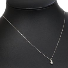 画像5: K18WG/Pt900ダイヤモンドペンダント D0.21 1.7g AJ付40cm (5)