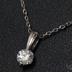 画像6: K18WG/Pt900ダイヤモンドペンダント D0.21 1.7g AJ付40cm (6)