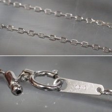 画像7: K18WG/Pt900ダイヤモンドペンダント D0.21 1.7g AJ付40cm (7)