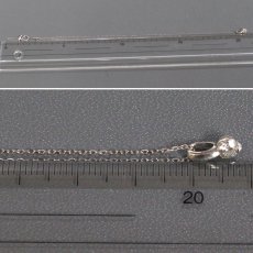 画像8: K18WG/Pt900ダイヤモンドペンダント D0.21 1.7g AJ付40cm (8)
