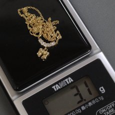 画像10: K18ダイヤモンドネックレス リボンモチーフ D0.15 3.1g 40cm (10)