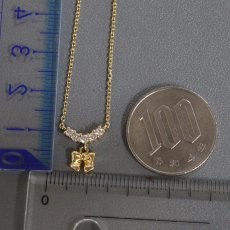 画像8: K18ダイヤモンドネックレス リボンモチーフ D0.15 3.1g 40cm (8)
